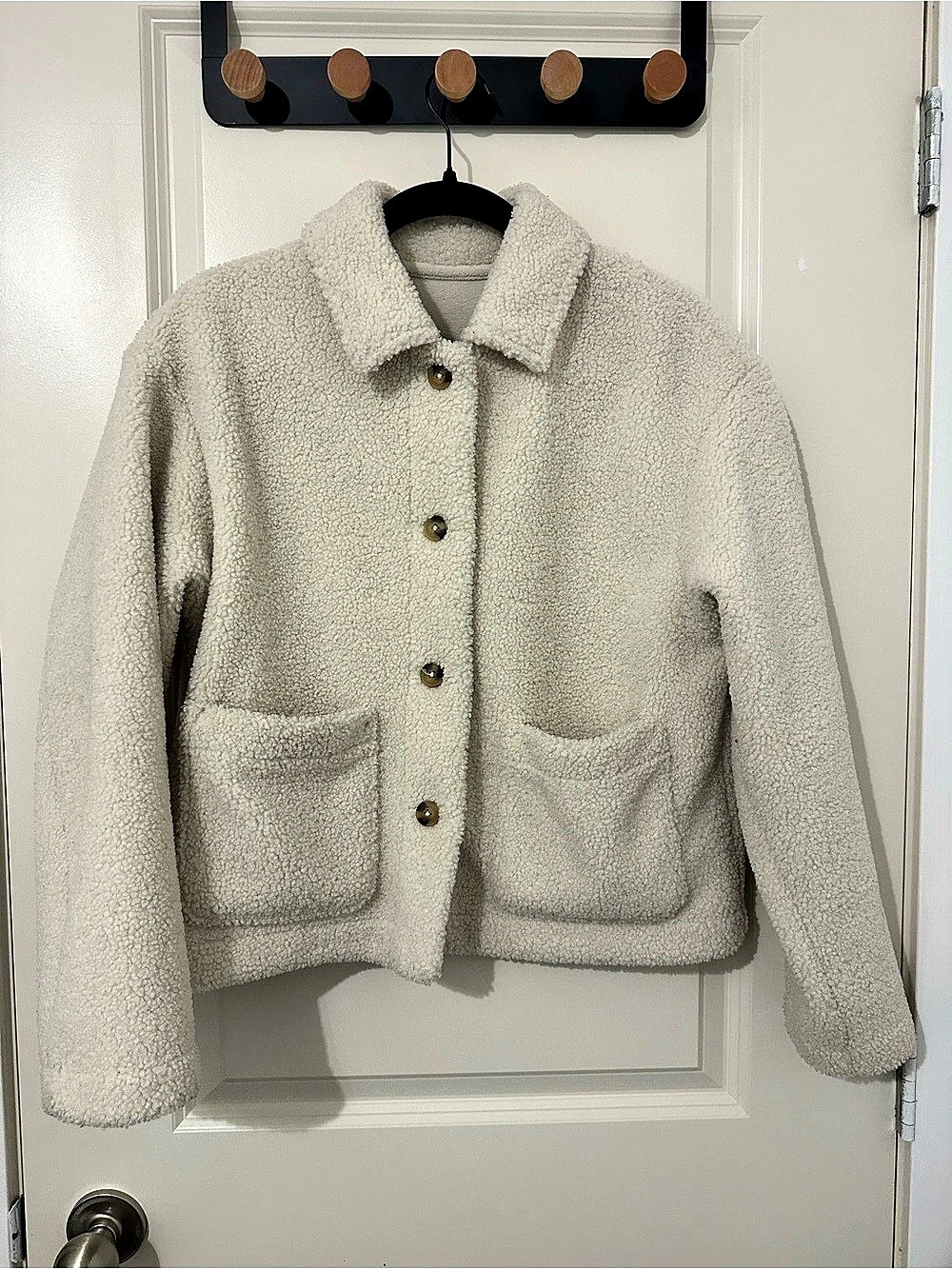 Uniqlo Cream teddy Fleece Jacket